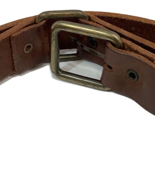 SAM BROWN（サムブラウン）SAM BROWN (サムブラウン) レザーベルト ブラウンの古着・服飾アイテム