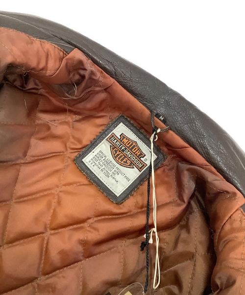 HARLEY-DAVIDSON（ハーレーダビッドソン）HARLEY-DAVIDSON (ハーレーダビッドソン) レザージャケット ブラウン サイズ:Mの古着・服飾アイテム