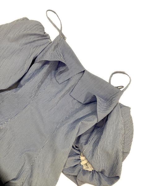 HER LIP TO（ハーリップトゥ）HER LIP TO (ハーリップトゥ) 半袖ワンピース ブルー サイズ:Sの古着・服飾アイテム