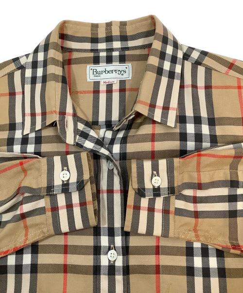 Burberry's（バーバリー）Burberry's (バーバリーズ) ノバチェックシャツ ベージュ サイズ:Mの古着・服飾アイテム