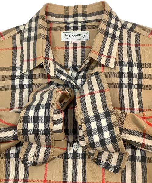 Burberry's（バーバリー）Burberry's (バーバリーズ) ノバチェックシャツ ベージュ サイズ:Mの古着・服飾アイテム