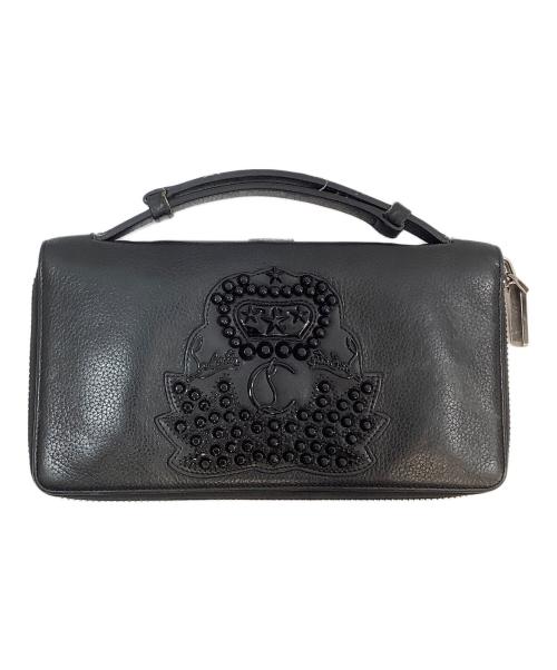 Christian Louboutin（クリスチャン・ルブタン）Christian Louboutin (クリスチャン・ルブタン) ラウンドジップ長財布 ブラックの古着・服飾アイテム