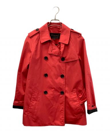中古・古着通販】COACH (コーチ) ショートトレンチコート レッド