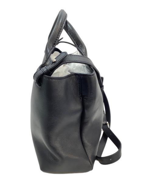 MOTHERHOUSE（マザーハウス）MOTHERHOUSE (マザーハウス) レザーハンドバッグ ネイビーの古着・服飾アイテム