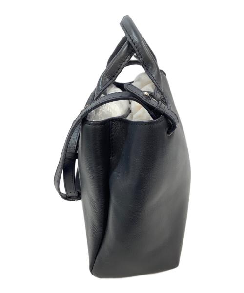 MOTHERHOUSE（マザーハウス）MOTHERHOUSE (マザーハウス) レザーハンドバッグ ネイビーの古着・服飾アイテム