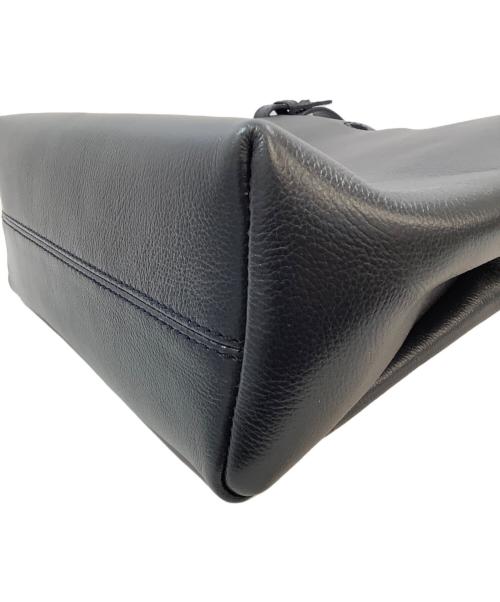 MOTHERHOUSE（マザーハウス）MOTHERHOUSE (マザーハウス) レザーハンドバッグ ネイビーの古着・服飾アイテム