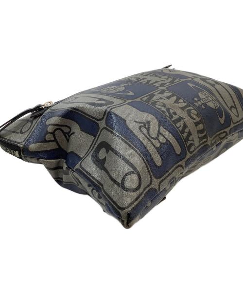 Vivienne Westwood（ヴィヴィアンウエストウッド）Vivienne Westwood (ヴィヴィアンウエストウッド) セカンドバッグ ブラック×ネイビーの古着・服飾アイテム