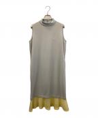 FRED PERRYフレッドペリー）の古着「ノースリーブワンピース」｜グレー×イエロー