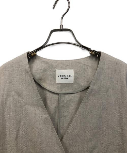 VERMEIL par iena（ヴェルメイユ パー イエナ）VERMEIL par iena (ヴェルメイユ パー イエナ) 2019SS リネンノーカラーコート ベージュ サイズ:Fの古着・服飾アイテム