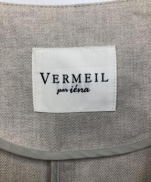 VERMEIL par iena（ヴェルメイユ パー イエナ）VERMEIL par iena (ヴェルメイユ パー イエナ) 2019SS リネンノーカラーコート ベージュ サイズ:Fの古着・服飾アイテム