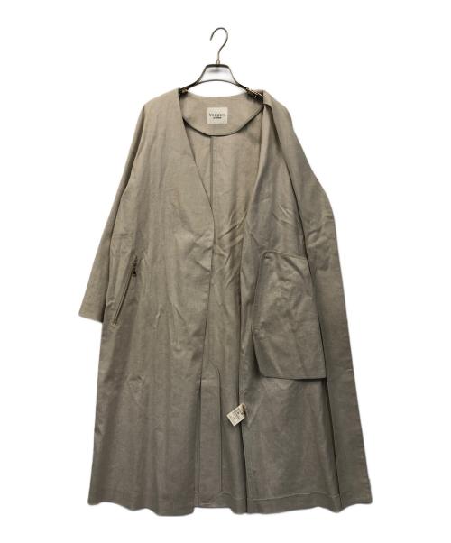 VERMEIL par iena（ヴェルメイユ パー イエナ）VERMEIL par iena (ヴェルメイユ パー イエナ) 2019SS リネンノーカラーコート ベージュ サイズ:Fの古着・服飾アイテム