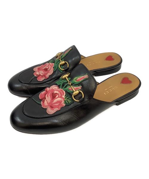 GUCCI（グッチ）GUCCI (グッチ) ミュール ブラック サイズ:38の古着・服飾アイテム