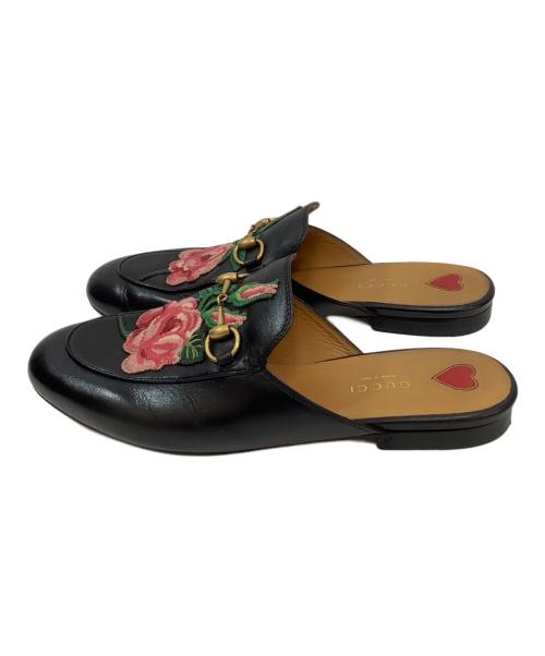 GUCCI（グッチ）GUCCI (グッチ) ミュール ブラック サイズ:38の古着・服飾アイテム