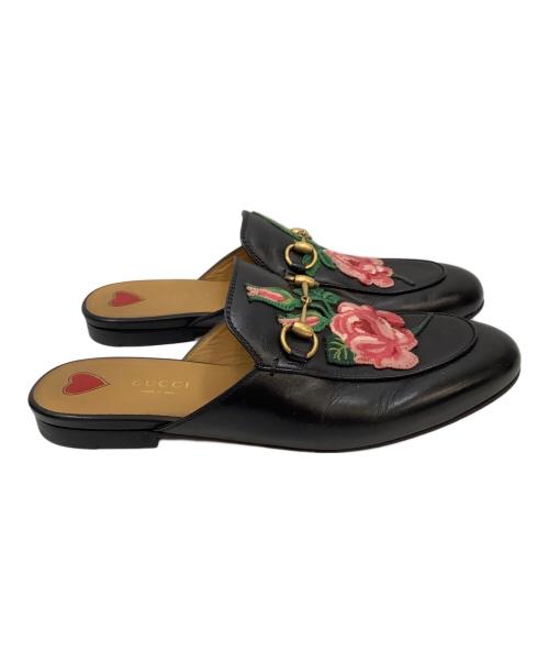 GUCCI（グッチ）GUCCI (グッチ) ミュール ブラック サイズ:38の古着・服飾アイテム