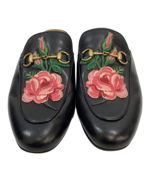 GUCCI（グッチ）GUCCI (グッチ) ミュール ブラック サイズ:38の古着・服飾アイテム