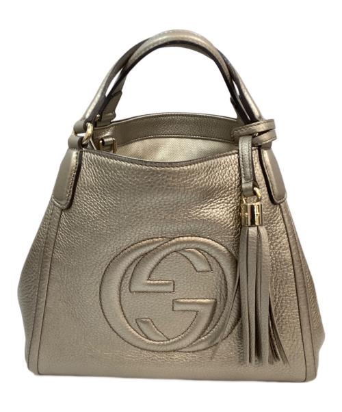 GUCCI（グッチ）GUCCI (グッチ) 2WAYバッグ ゴールドの古着・服飾アイテム