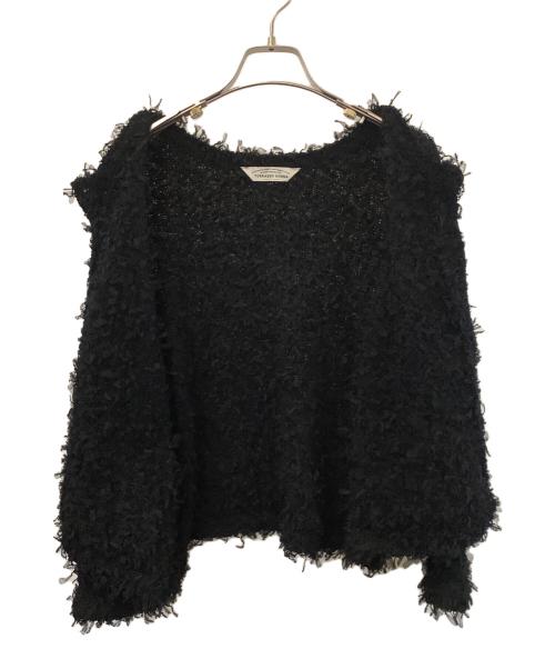 TORRAZZO DONNA（トラッゾドンナ）TORRAZZO DONNA (トラッゾドンナ) ファンシーヤーンコンパクトジャケット ブラック サイズ:Freeの古着・服飾アイテム