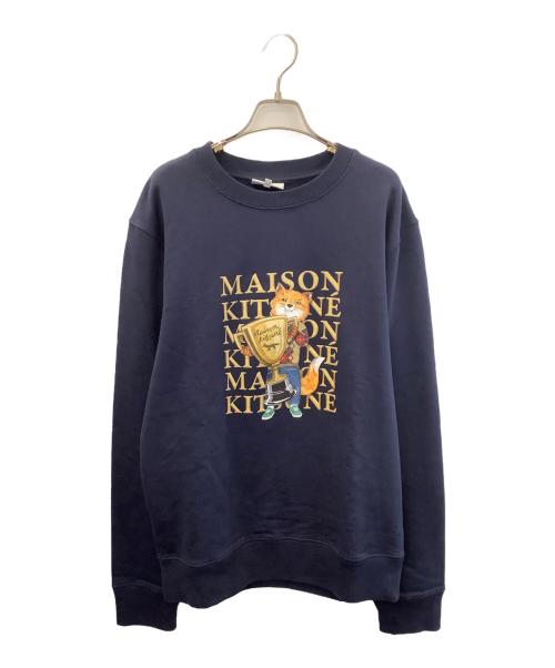 maison kitsune（メゾンキツネ）maison kitsune (メゾンキツネ) スウェット ネイビー サイズ:Lの古着・服飾アイテム