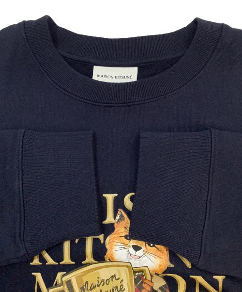 maison kitsune（メゾンキツネ）maison kitsune (メゾンキツネ) スウェット ネイビー サイズ:Lの古着・服飾アイテム