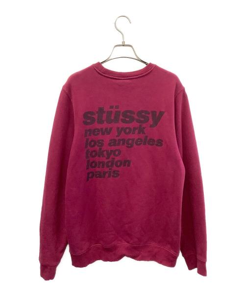 stussy（ステューシー）stussy (ステューシー) スウェット レッド サイズ:Mの古着・服飾アイテム