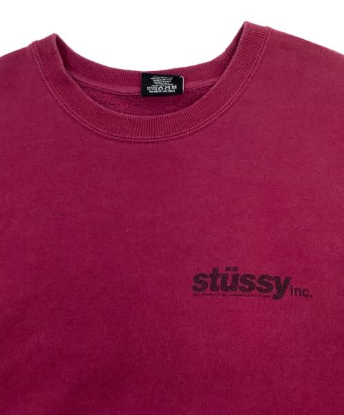 stussy（ステューシー）stussy (ステューシー) スウェット レッド サイズ:Mの古着・服飾アイテム