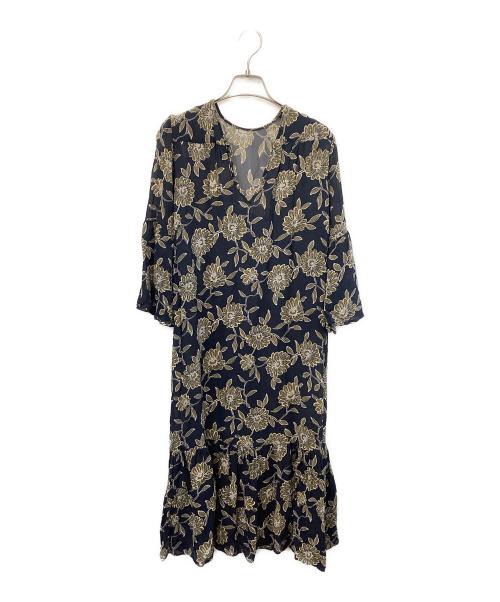 ne quittez pas（ヌキテパ）ne quittez pas (ヌキテパ) 長袖ワンピース ネイビー サイズ:Sの古着・服飾アイテム