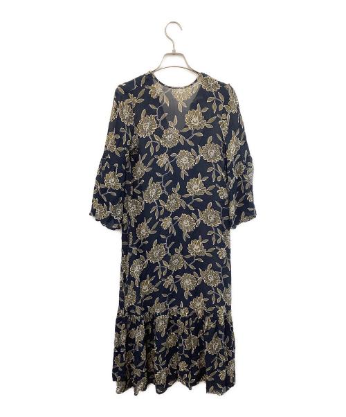 ne quittez pas（ヌキテパ）ne quittez pas (ヌキテパ) 長袖ワンピース ネイビー サイズ:Sの古着・服飾アイテム