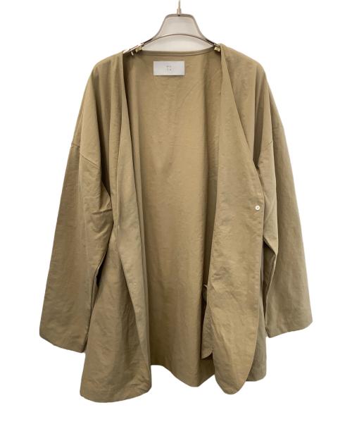 MUYA（ムヤ）MUYA (ムヤ) ノーカラージャケット ベージュ サイズ:4の古着・服飾アイテム