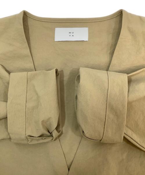 MUYA（ムヤ）MUYA (ムヤ) ノーカラージャケット ベージュ サイズ:4の古着・服飾アイテム
