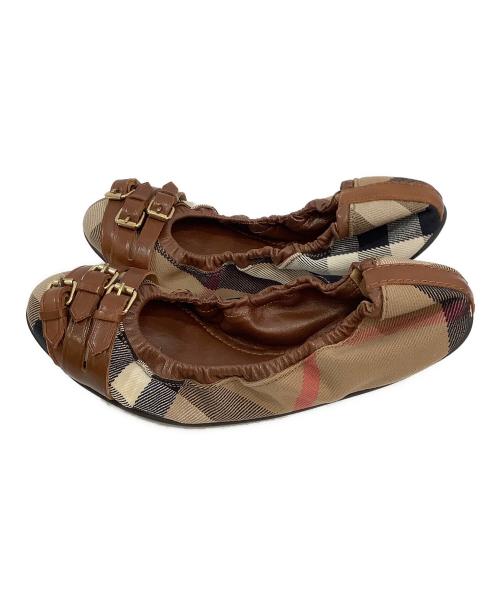 BURBERRY（バーバリー）BURBERRY (バーバリー) バレエシューズ ブラウン サイズ:35 1/2の古着・服飾アイテム