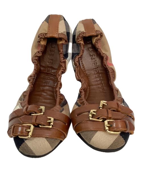 BURBERRY（バーバリー）BURBERRY (バーバリー) バレエシューズ ブラウン サイズ:35 1/2の古着・服飾アイテム