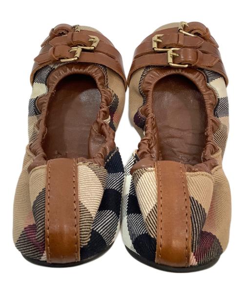 BURBERRY（バーバリー）BURBERRY (バーバリー) バレエシューズ ブラウン サイズ:35 1/2の古着・服飾アイテム