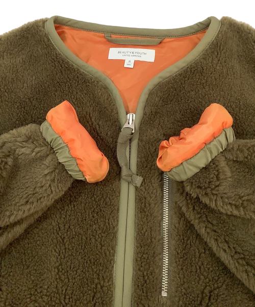BEAUTY&YOUTH UNITED ARROWS（ビューティーアンドユースユナイテッドアローズ）BEAUTY&YOUTH UNITED ARROWS (ビューティーアンドユースユナイテッドアローズ) フリースジャケット グリーン サイズ:Sの古着・服飾アイテム