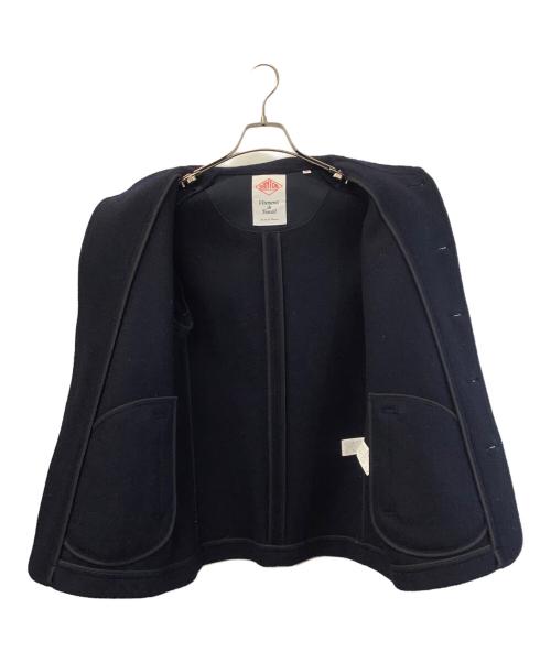 DANTON（ダントン）DANTON (ダントン) 丸襟ウールモッサジャケット ネイビー サイズ:40の古着・服飾アイテム