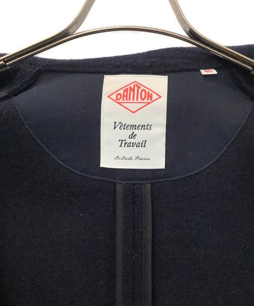 DANTON（ダントン）DANTON (ダントン) 丸襟ウールモッサジャケット ネイビー サイズ:40の古着・服飾アイテム