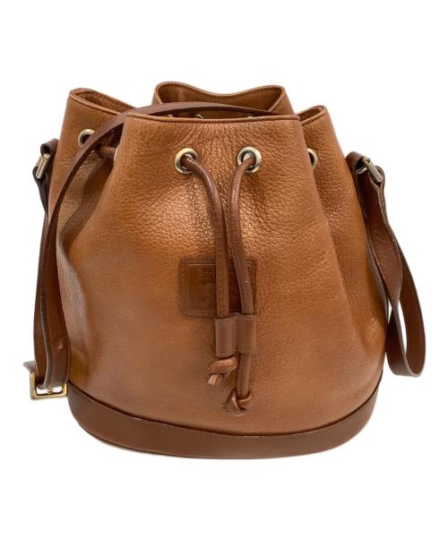 Burberry's（バーバリー）Burberry's (バーバリーズ) 巾着ショルダーバッグ ブラウンの古着・服飾アイテム