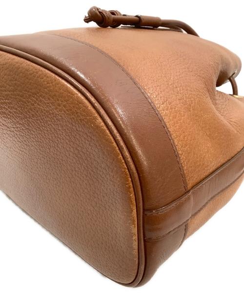 Burberry's（バーバリー）Burberry's (バーバリーズ) 巾着ショルダーバッグ ブラウンの古着・服飾アイテム