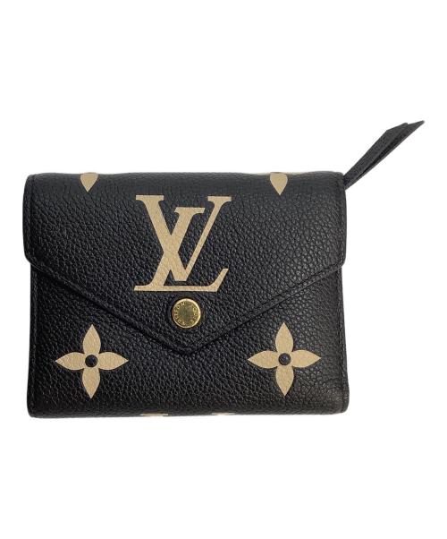 LOUIS VUITTON（ルイ ヴィトン）LOUIS VUITTON (ルイ ヴィトン) ポルトフォイユ・ヴィクトリーヌ モノグラムアンプラント ブラックの古着・服飾アイテム
