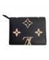 LOUIS VUITTON (ルイ ヴィトン) ポルトフォイユ・ヴィクトリーヌ モノグラムアンプラント ブラック：60000円