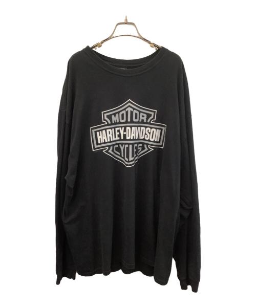 HARLEY-DAVIDSON（ハーレーダビッドソン）HARLEY-DAVIDSON (ハーレーダビッドソン) 長袖カットソー ブラック サイズ:2XLの古着・服飾アイテム