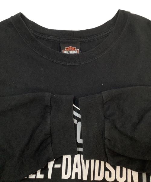 HARLEY-DAVIDSON（ハーレーダビッドソン）HARLEY-DAVIDSON (ハーレーダビッドソン) 長袖カットソー ブラック サイズ:2XLの古着・服飾アイテム