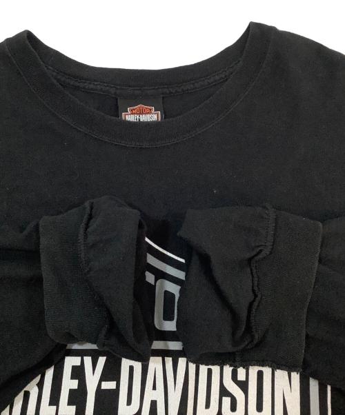 HARLEY-DAVIDSON（ハーレーダビッドソン）HARLEY-DAVIDSON (ハーレーダビッドソン) 長袖カットソー ブラック サイズ:2XLの古着・服飾アイテム