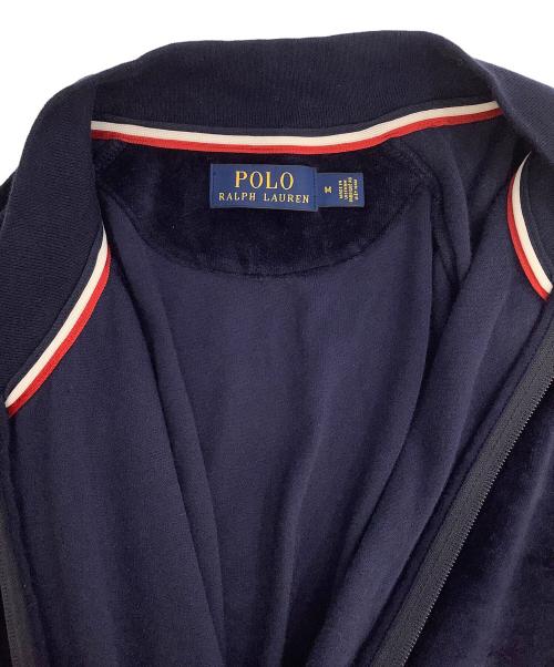 POLO RALPH LAUREN（ポロ・ラルフローレン）POLO RALPH LAUREN (ポロ・ラルフローレン) ベロアトラックジャケット ネイビー サイズ:Mの古着・服飾アイテム