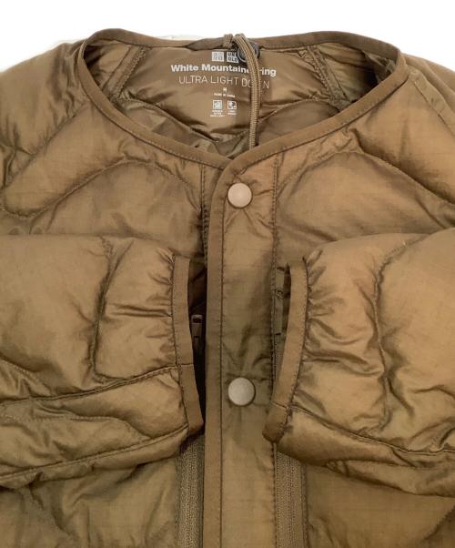 UNIQLO（ユニクロ）UNIQLO (ユニクロ) WHITE MOUNTAINEERING (ホワイトマウンテ二アニング) ウルトラライトダウンジャケット ブラウン サイズ:Mの古着・服飾アイテム