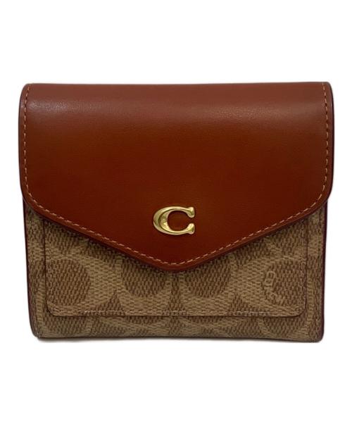 COACH（コーチ）COACH (コーチ) 3つ折り財布 ベージュの古着・服飾アイテム
