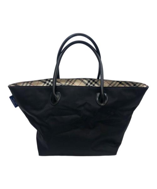 BURBERRY BLUE LABEL（バーバリーロンドンブルーレーベル）BURBERRY BLUE LABEL (バーバリーロンドンブルーレーベル) トートバッグ ブラック×ベージュの古着・服飾アイテム