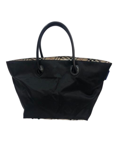 BURBERRY BLUE LABEL（バーバリーロンドンブルーレーベル）BURBERRY BLUE LABEL (バーバリーロンドンブルーレーベル) トートバッグ ブラック×ベージュの古着・服飾アイテム