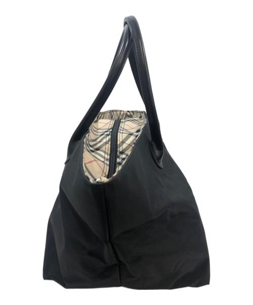 BURBERRY BLUE LABEL（バーバリーロンドンブルーレーベル）BURBERRY BLUE LABEL (バーバリーロンドンブルーレーベル) トートバッグ ブラック×ベージュの古着・服飾アイテム