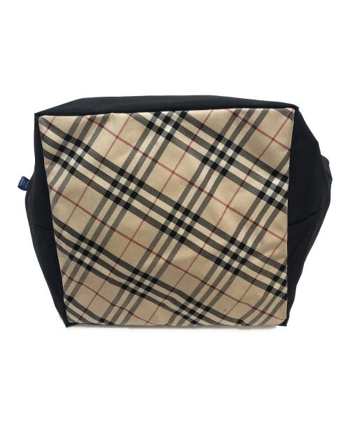 BURBERRY BLUE LABEL（バーバリーロンドンブルーレーベル）BURBERRY BLUE LABEL (バーバリーロンドンブルーレーベル) トートバッグ ブラック×ベージュの古着・服飾アイテム