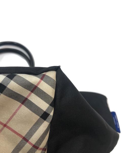 BURBERRY BLUE LABEL（バーバリーロンドンブルーレーベル）BURBERRY BLUE LABEL (バーバリーロンドンブルーレーベル) トートバッグ ブラック×ベージュの古着・服飾アイテム
